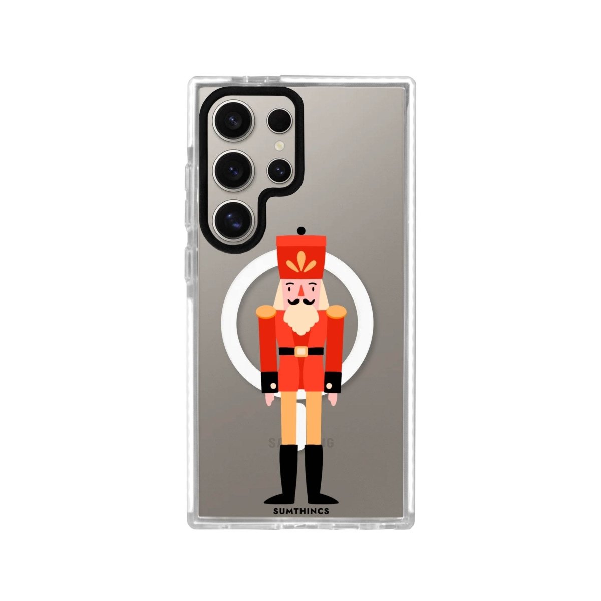 Samsung S23 Ultra Nutcracker Magsafe Procase Şeffaf Telefon Kılıfı Beyaz Şeffaf - SUMTHINCS