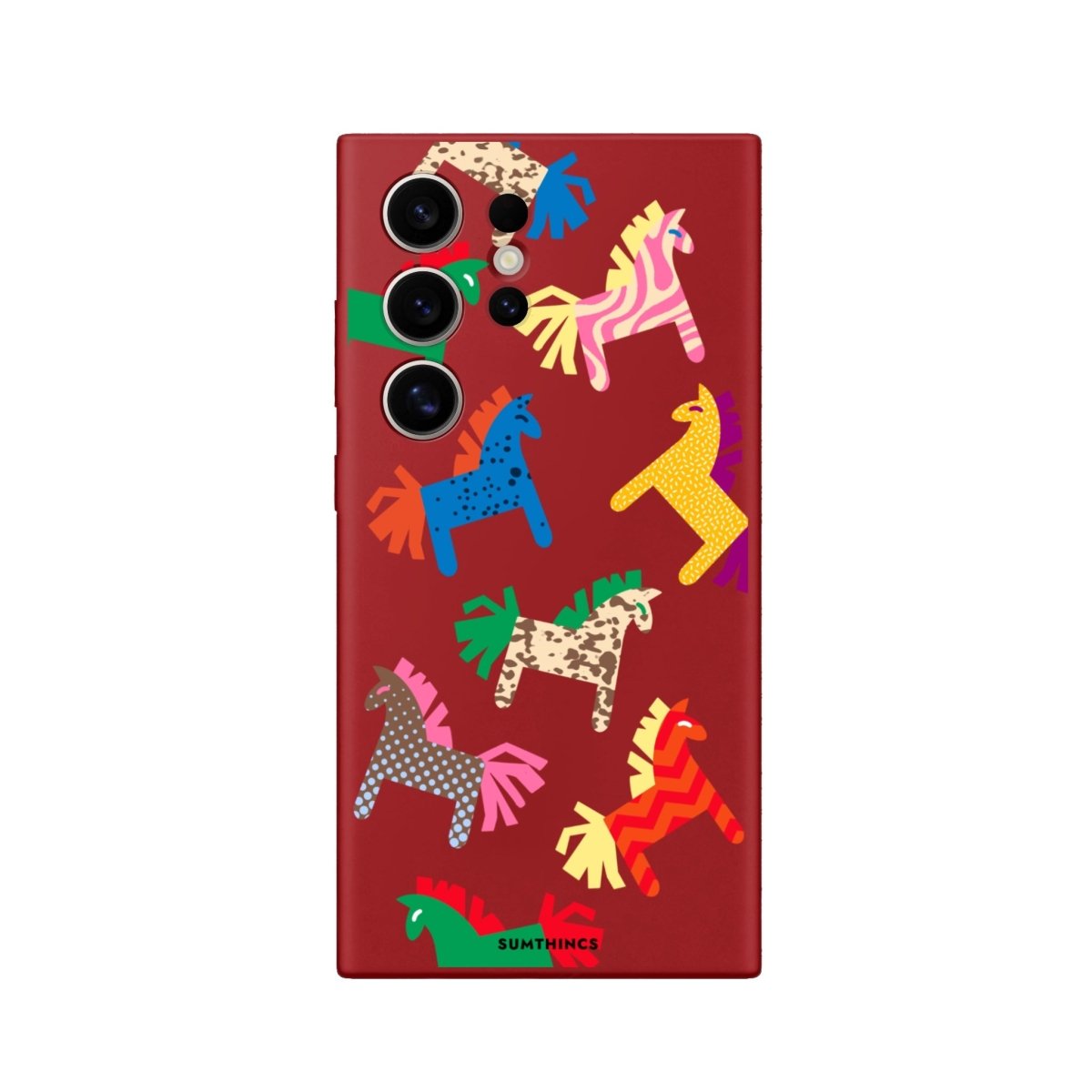 Samsung S23 Ultra Ponies Premium Telefon Kılıfı Kırmızı - SUMTHINCS