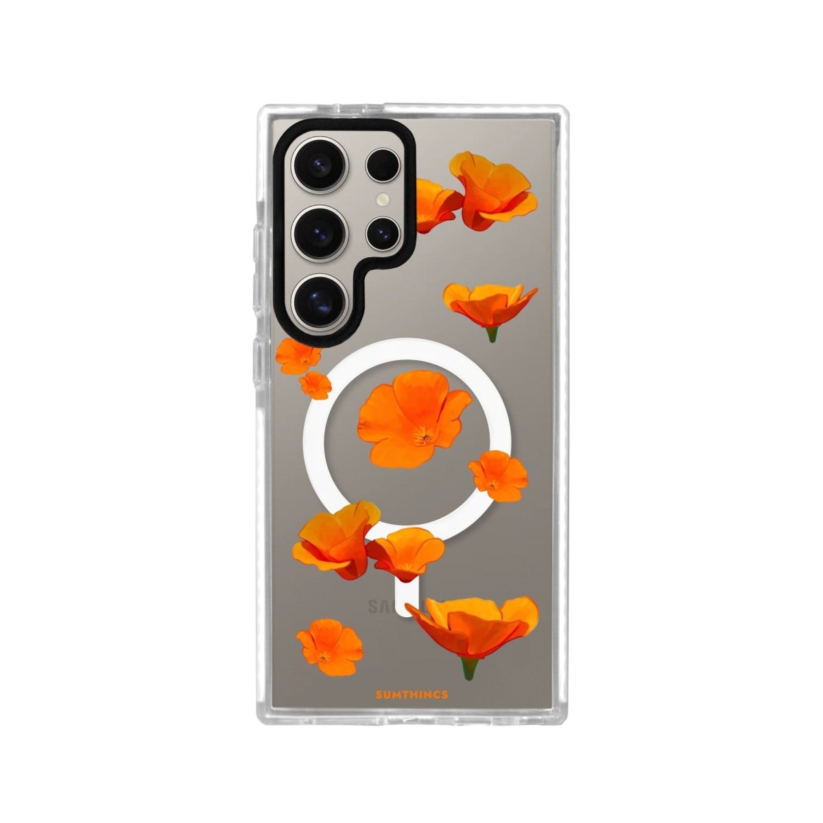 Samsung S23 Ultra Poppies Magsafe Procase Şeffaf Telefon Kılıfı - SUMTHINCS