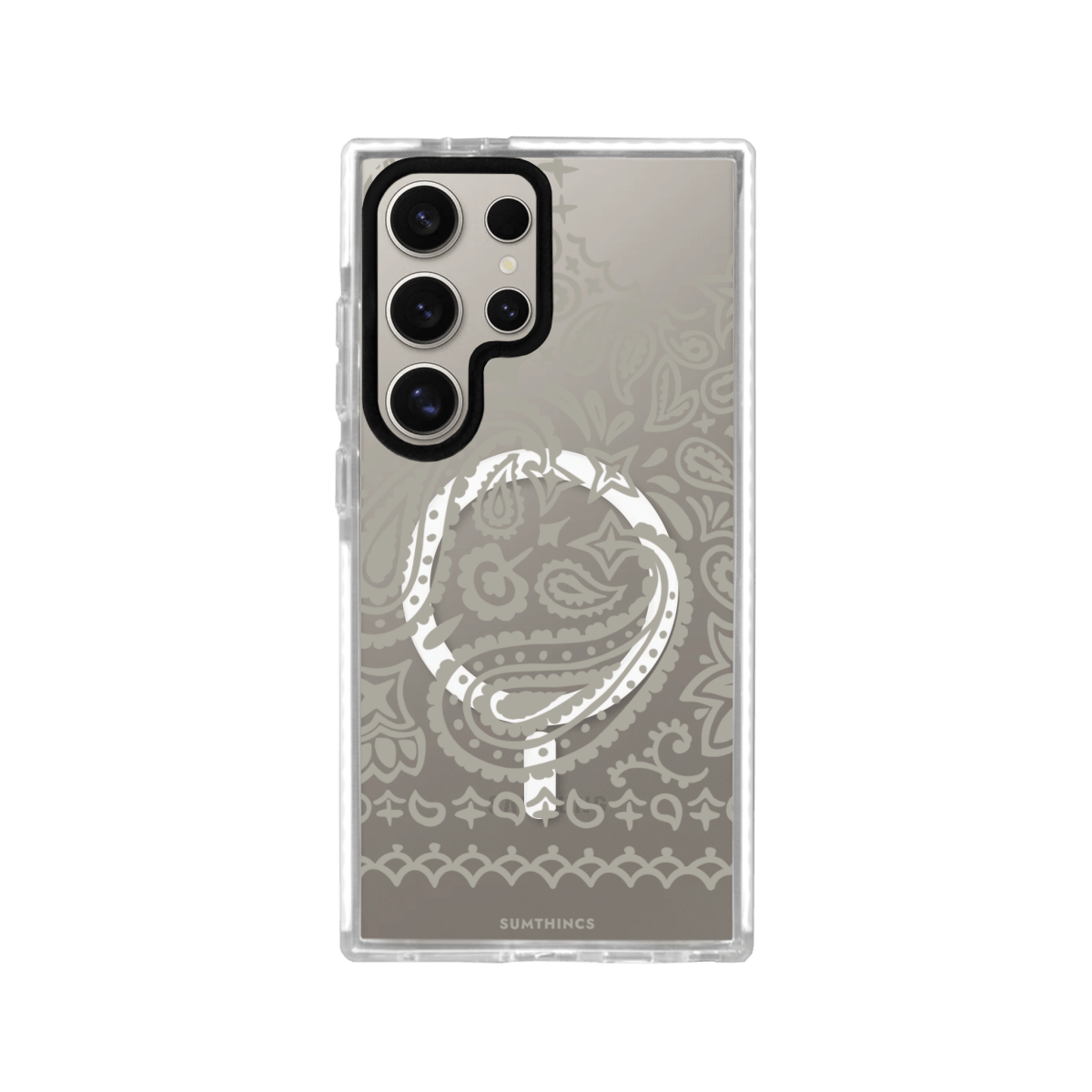 Samsung S23 Ultra Urban Bandana Magsafe Procase Şeffaf Telefon Kılıfı Beyaz Şeffaf - SUMTHINCS