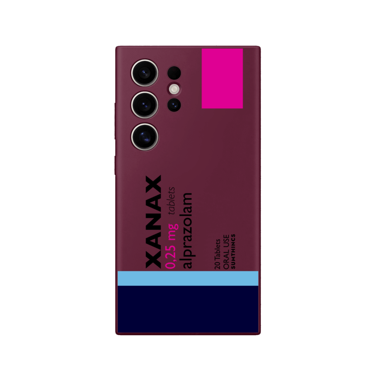 Samsung S23 Ultra Xanax Premium Telefon Kılıfı Bordo - Sumthincs