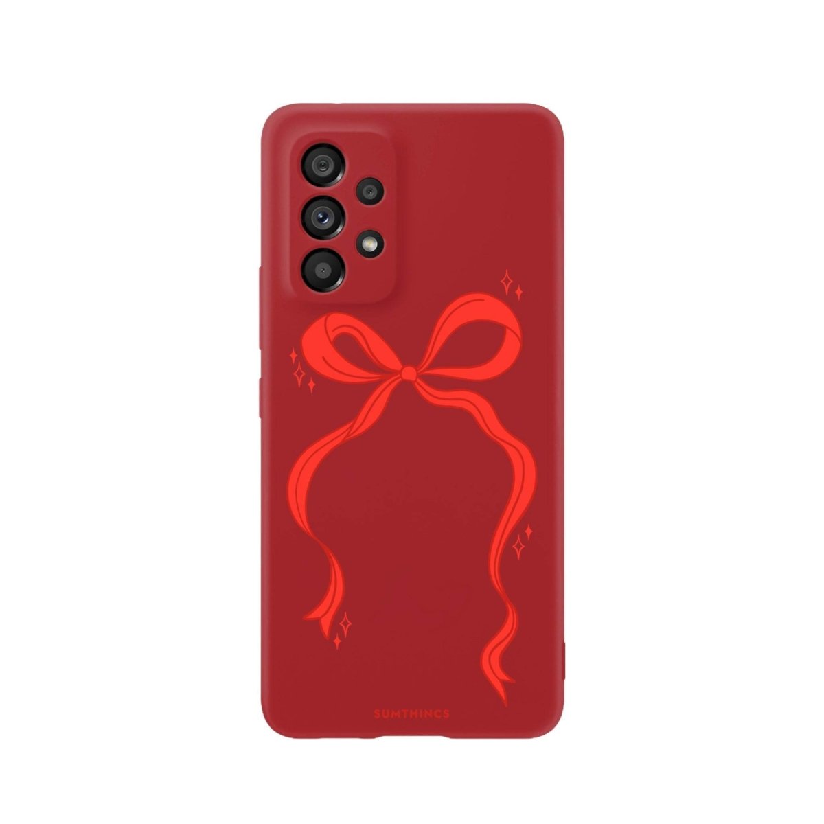 Samsung S24 FE Red Bow Premium Telefon Kılıfı Kırmızı - SUMTHINCS