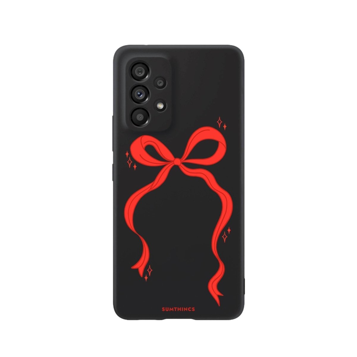 Samsung S24 FE Red Bow Premium Telefon Kılıfı Siyah - SUMTHINCS