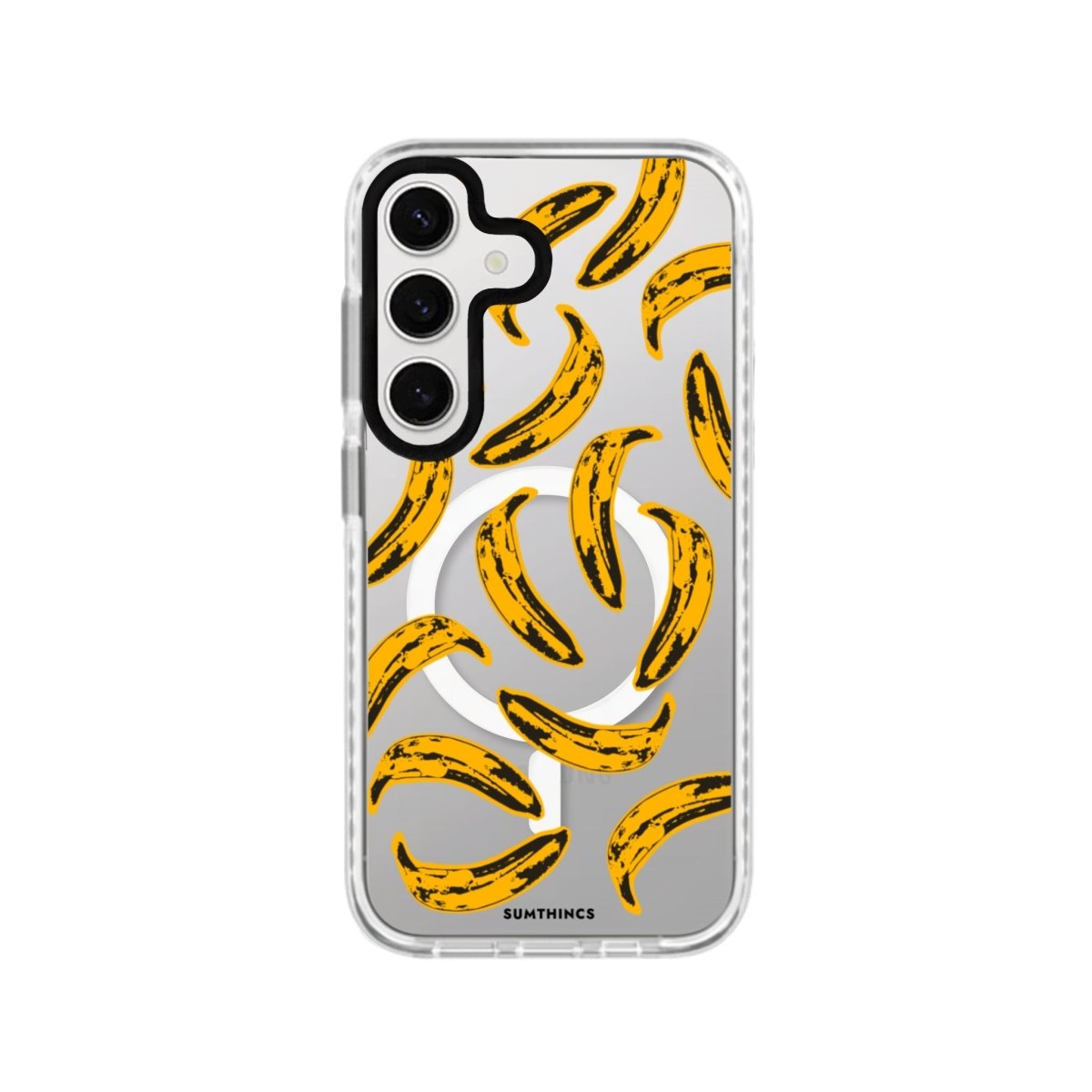 Samsung S24 Plus Bananas Magsafe Procase Şeffaf Telefon Kılıfı Beyaz Şeffaf - SUMTHINCS