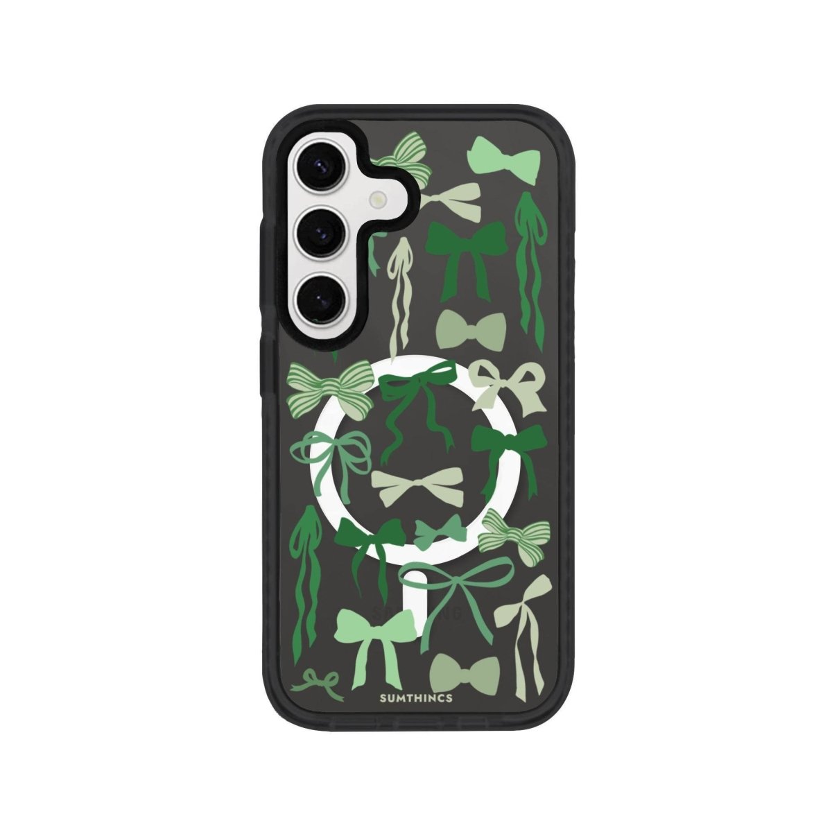 Samsung S24 Plus Green Garland Magsafe Procase Şeffaf Telefon Kılıfı Antrasit - SUMTHINCS