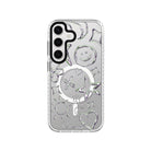 Samsung S24 Plus Silver Doodles Magsafe Procase Şeffaf Telefon Kılıfı Beyaz Şeffaf - SUMTHINCS