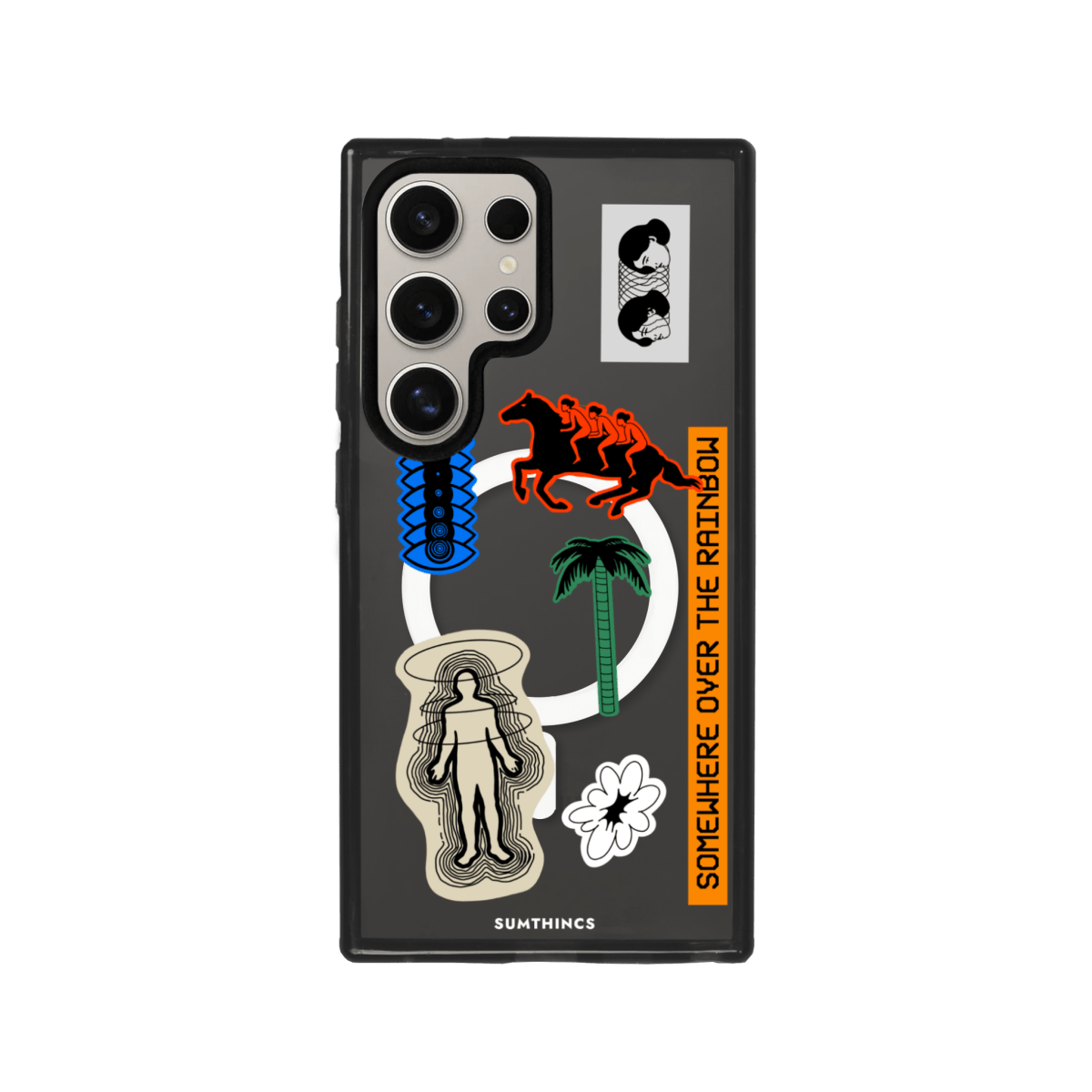 Samsung S24 Ultra Somewhere Magsafe Procase Şeffaf Telefon Kılıfı Antrasit - SUMTHINCS