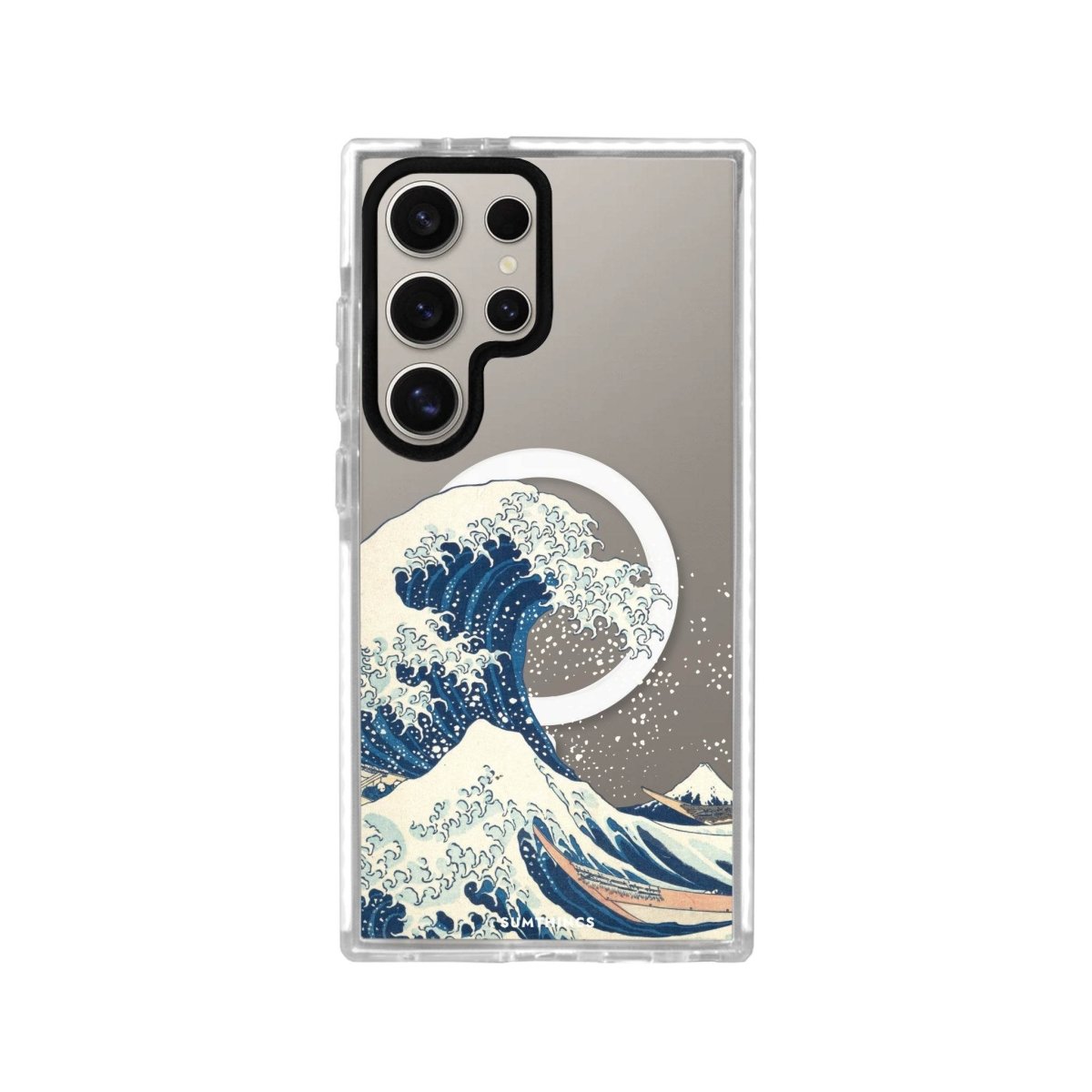 Samsung S24 Ultra Waves Magsafe Procase Şeffaf Telefon Kılıfı Beyaz Şeffaf - SUMTHINCS