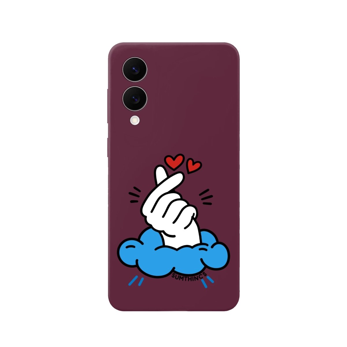 Samsung S25 Edge Crush Premium Telefon Kılıfı Bordo - SUMTHINCS