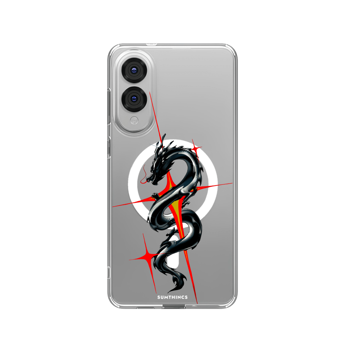 Samsung S25 Edge Dragonflare Clear Magsafe Şeffaf Telefon Kılıfı - SUMTHINCS