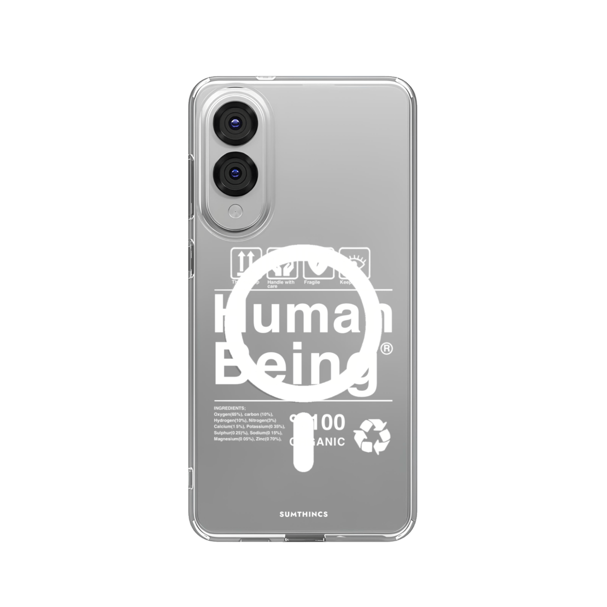 Samsung S25 Edge Human Being Clear Magsafe Şeffaf Telefon Kılıfı - SUMTHINCS