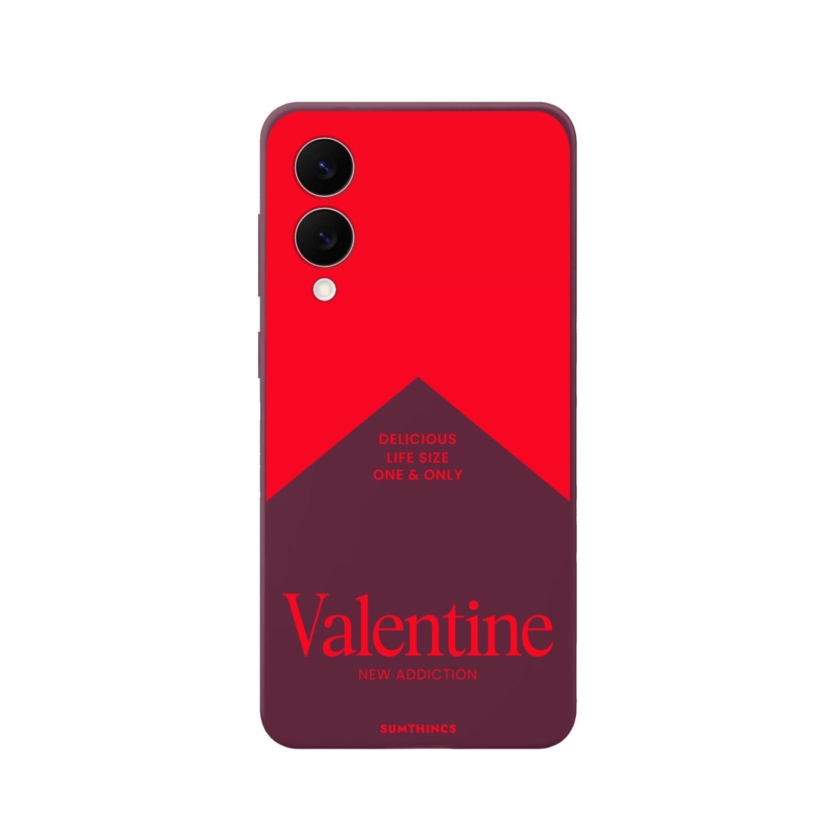 Samsung S25 Edge Valentine Premium Telefon Kılıfı Bordo - SUMTHINCS