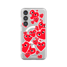 Samsung S25 Hearts Clear Magsafe Şeffaf Telefon Kılıfı - SUMTHINCS