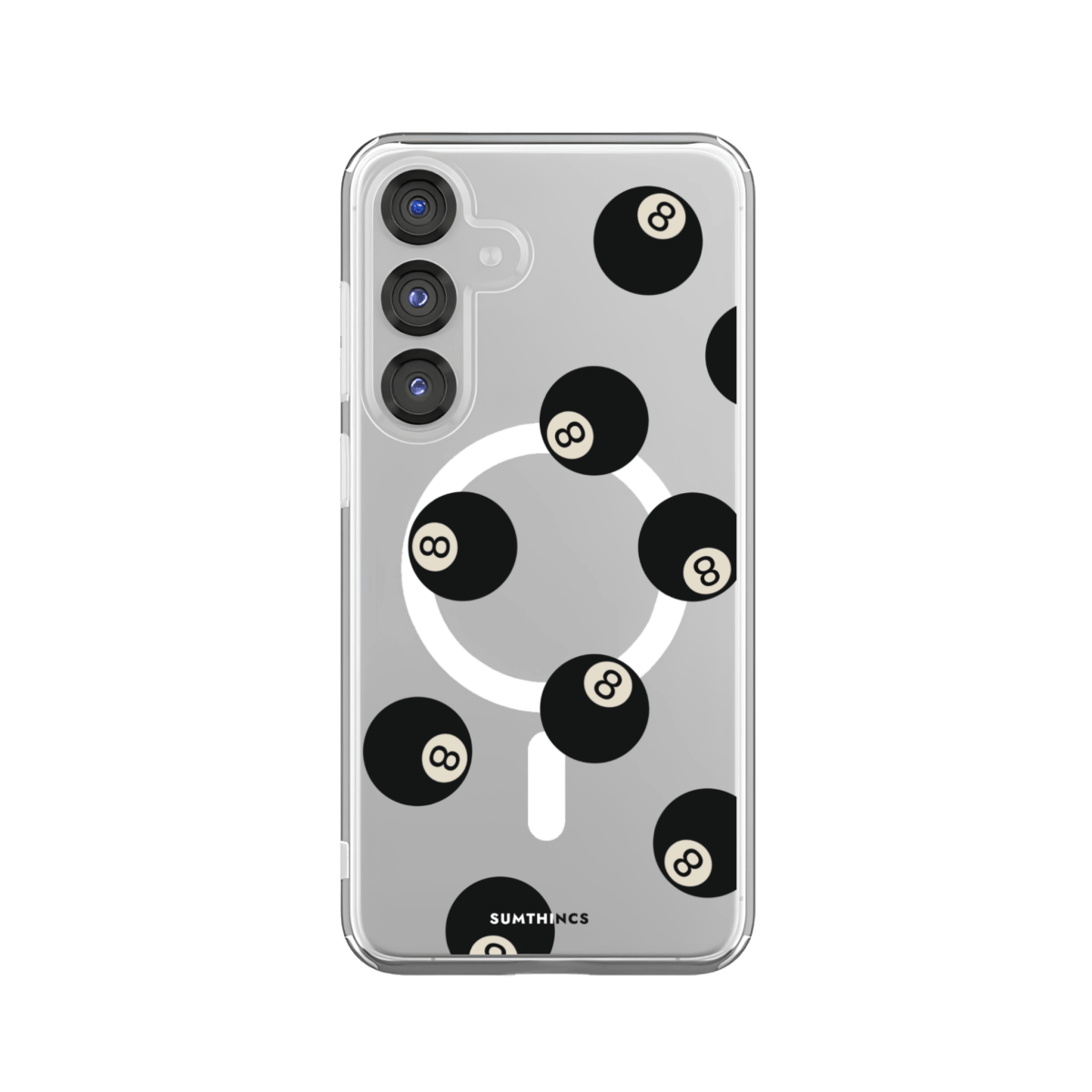 Samsung S25 Plus 8Ball Clear Magsafe Şeffaf Telefon Kılıfı - SUMTHINCS