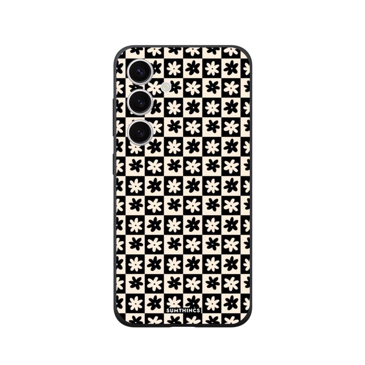 Samsung S25 Plus Check Flowers Premium Telefon Kılıfı - SUMTHINCS