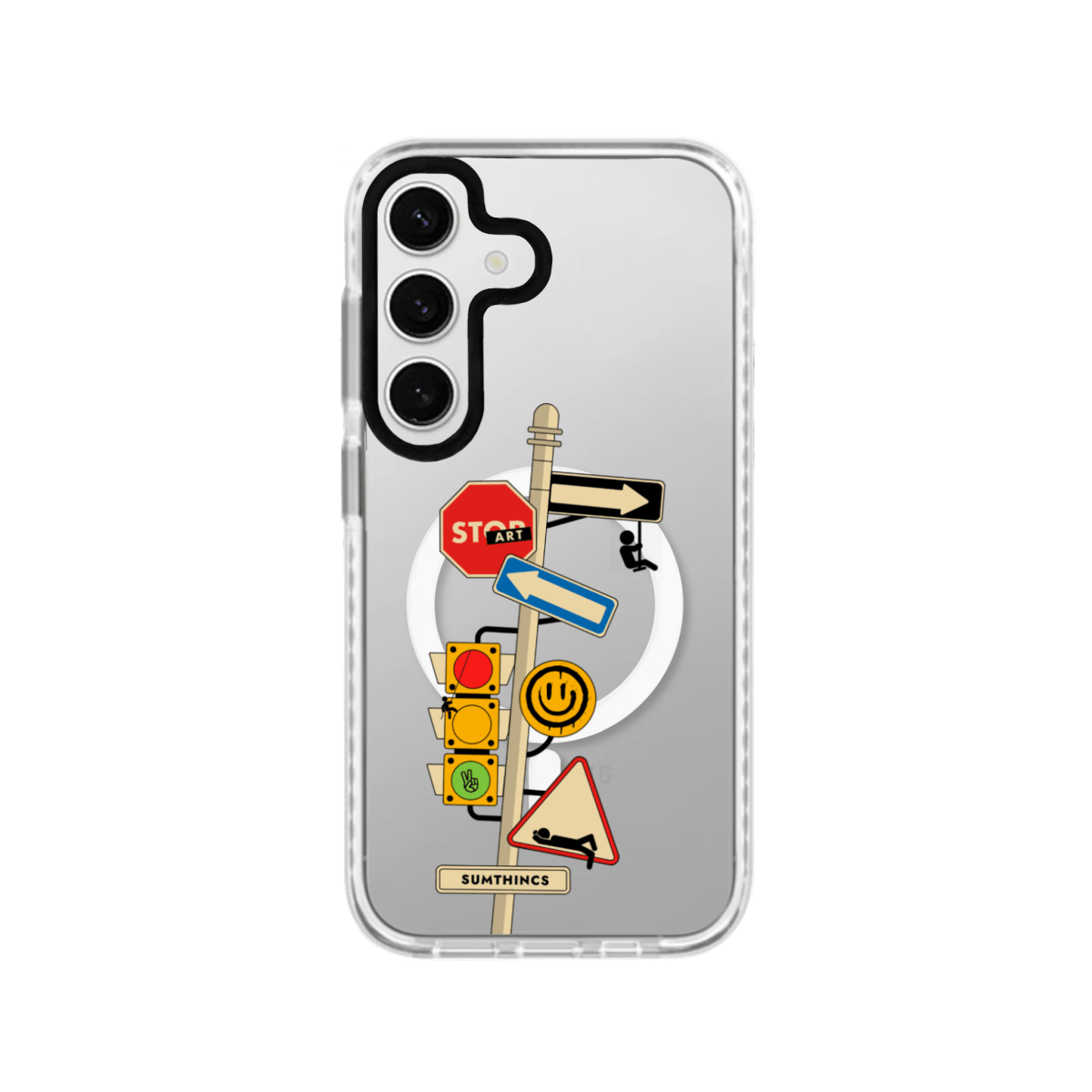 Samsung S25 Plus Crossroad Magsafe Procase Şeffaf Telefon Kılıfı Beyaz Şeffaf - SUMTHINCS