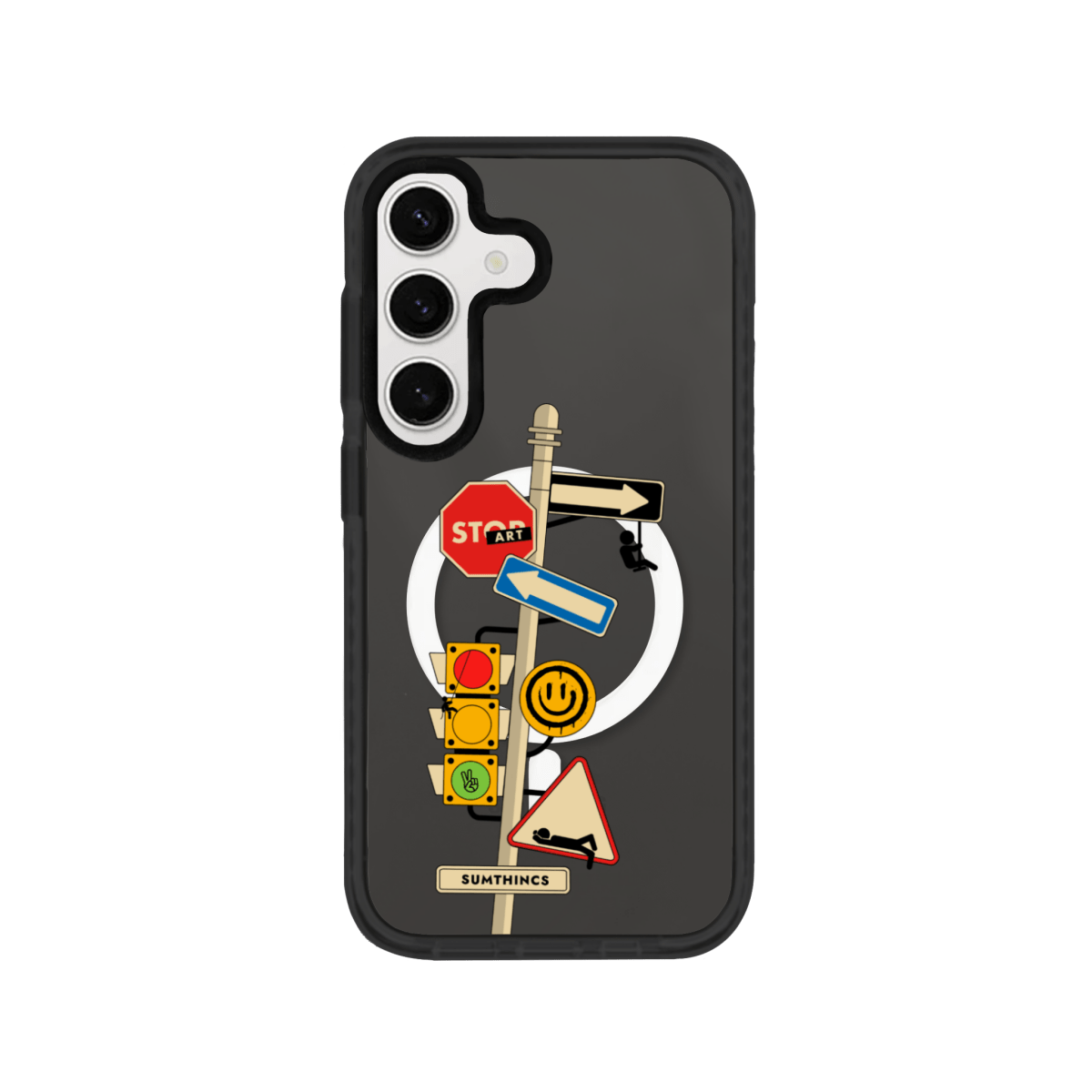 Samsung S25 Plus Crossroad Magsafe Procase Şeffaf Telefon Kılıfı Antrasit - SUMTHINCS