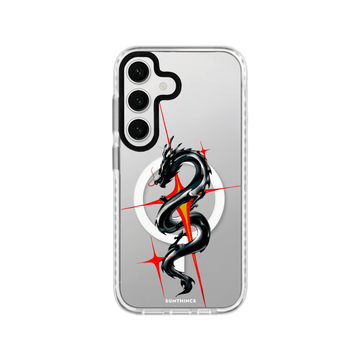 Samsung S25 Plus Dragonflare Magsafe Procase Şeffaf Telefon Kılıfı Beyaz Şeffaf - SUMTHINCS