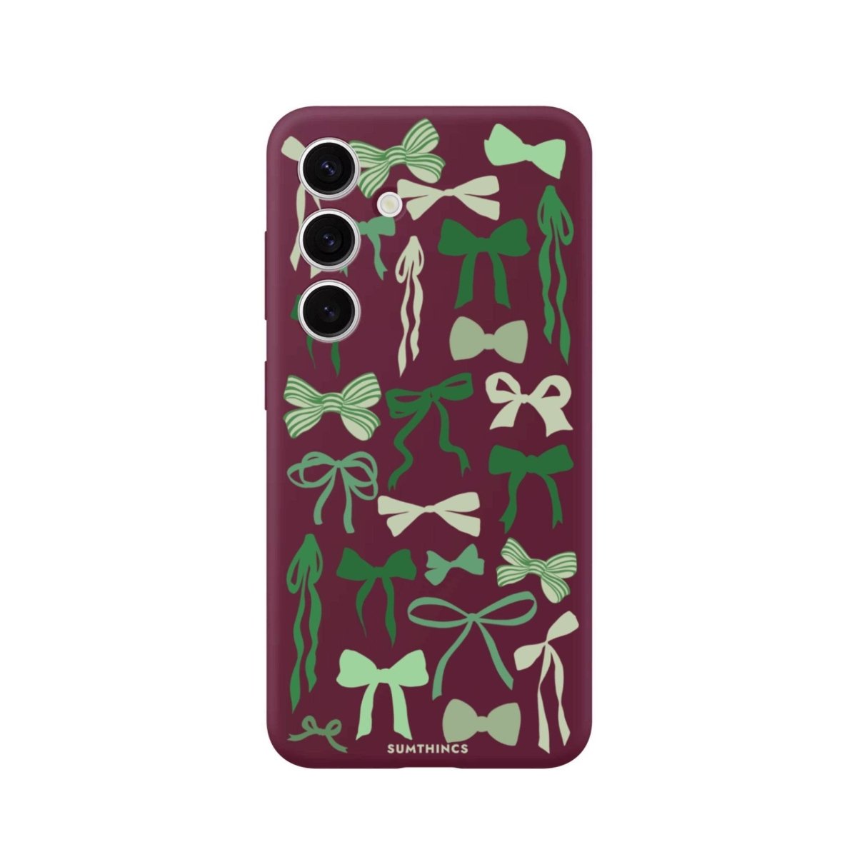 Samsung S25 Plus Green Garland Premium Telefon Kılıfı Bordo - SUMTHINCS