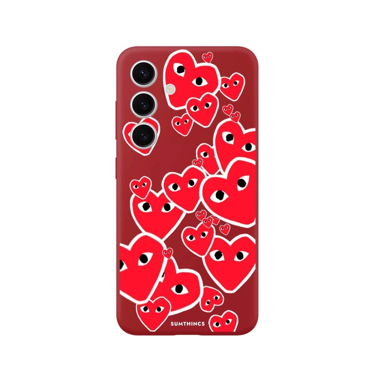 Samsung S25 Plus Hearts Premium Telefon Kılıfı Kırmızı - SUMTHINCS