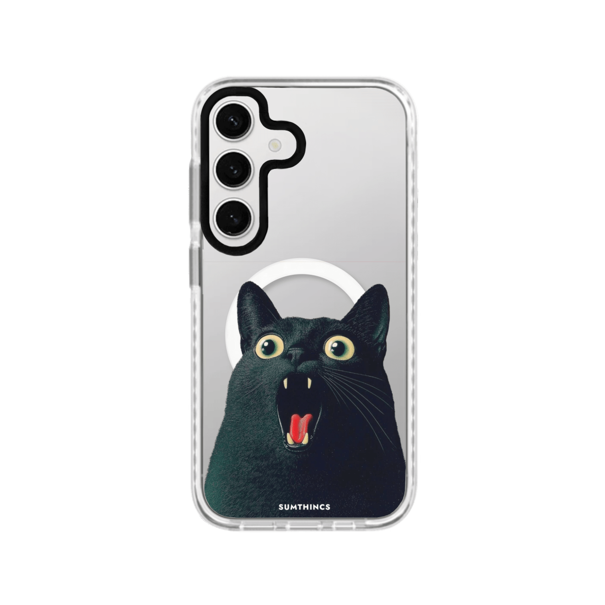 Samsung S25 Plus Meoww Magsafe Procase Telefon Kılıfı Beyaz Şeffaf - SUMTHINCS