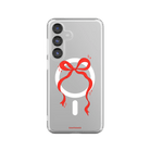 Samsung S25 Plus Red Bow Clear Magsafe Telefon Kılıfı - SUMTHINCS