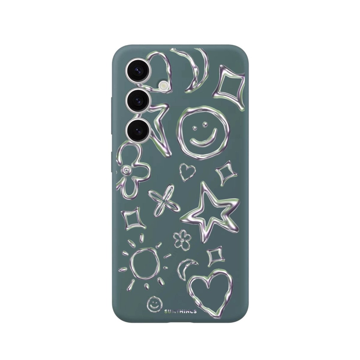 Samsung S25 Plus Silver Doodles Premium Telefon Kılıfı - SUMTHINCS
