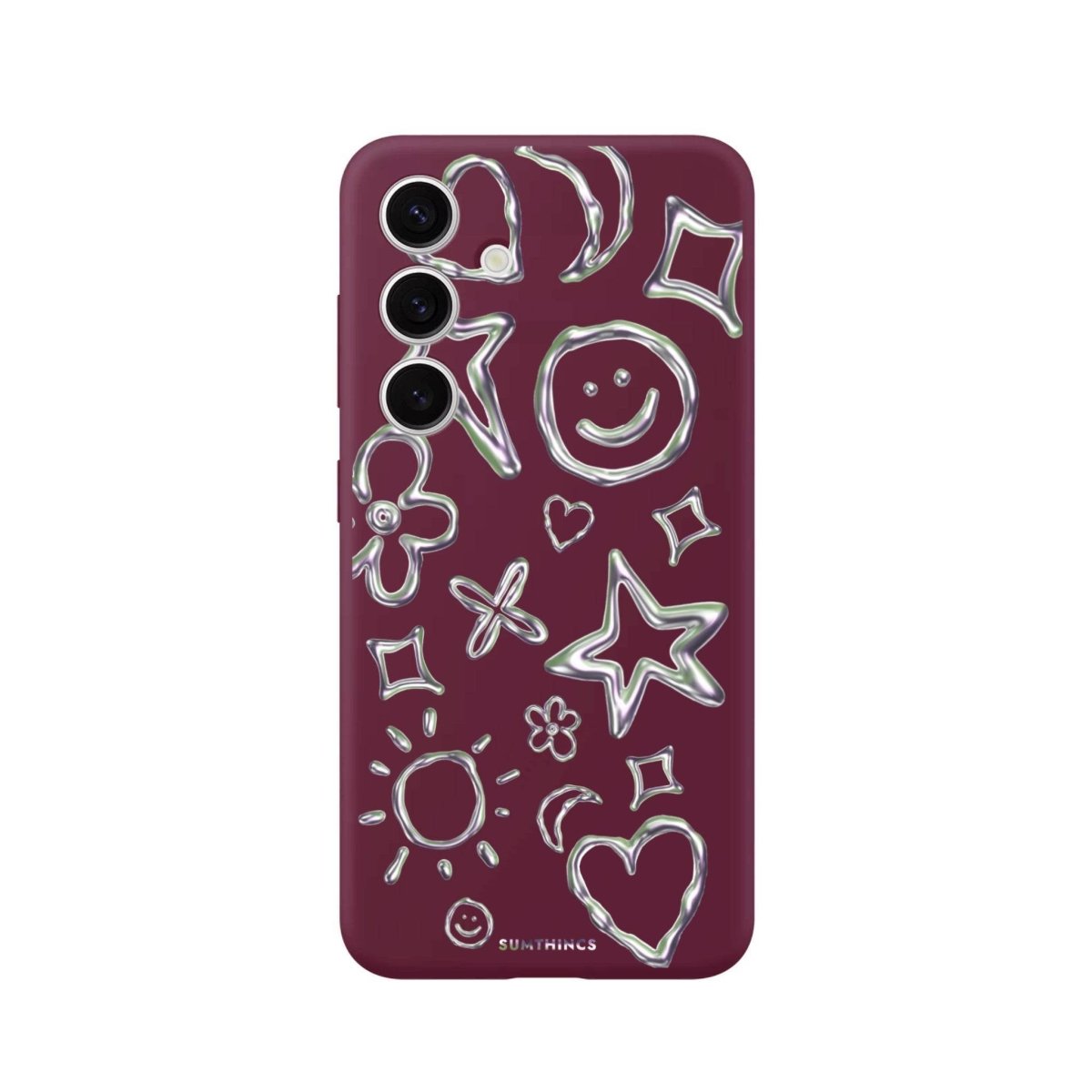 Samsung S25 Plus Silver Doodles Premium Telefon Kılıfı - SUMTHINCS