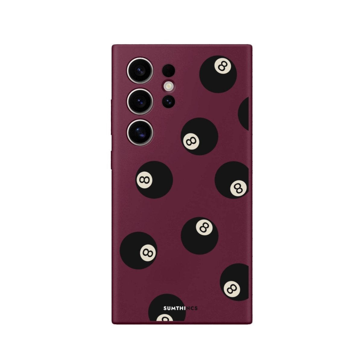Samsung S25 Ultra 8Ball Premium Telefon Kılıfı Bordo - SUMTHINCS