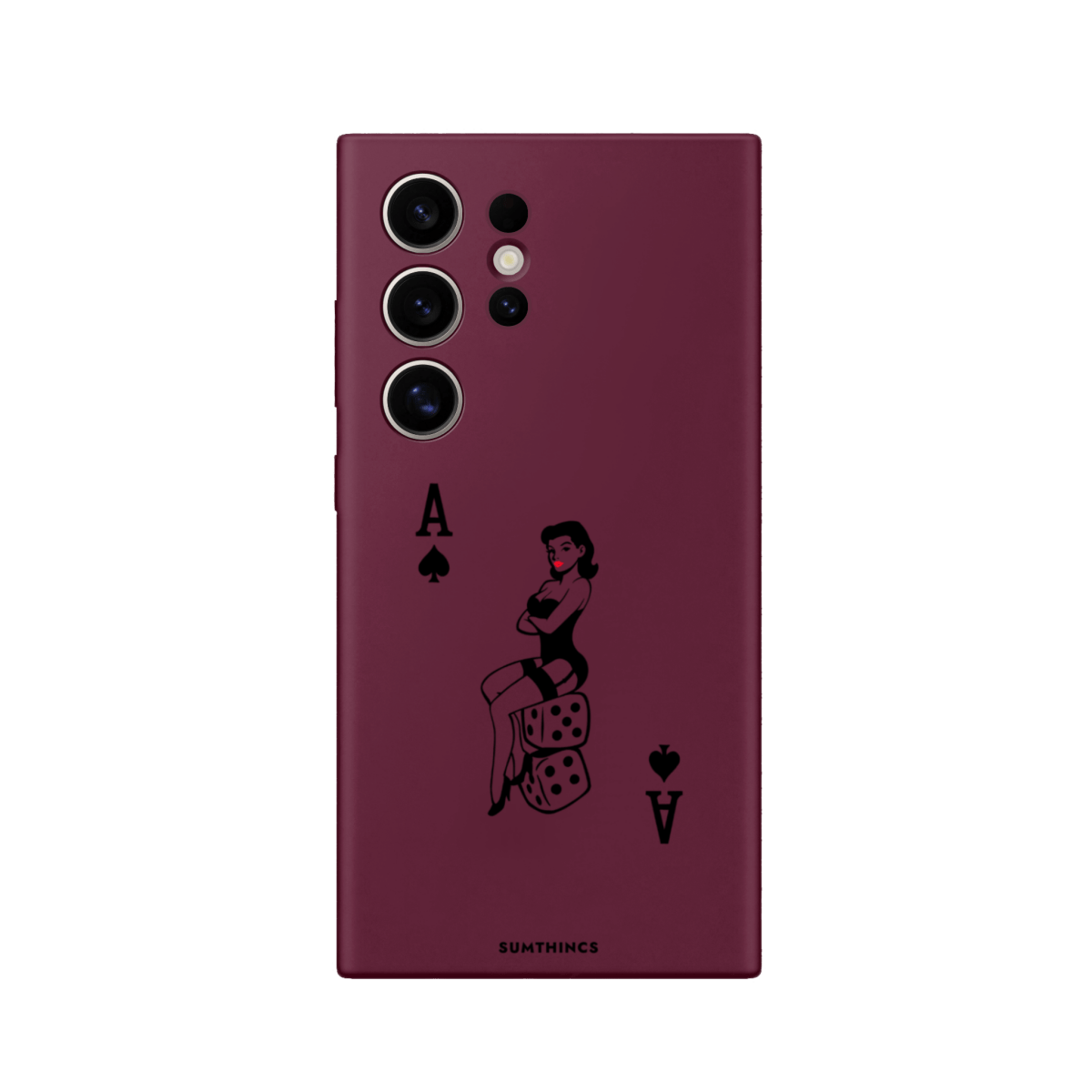 Samsung S25 Ultra Ace Queen Premium Telefon Kılıfı Bordo - SUMTHINCS