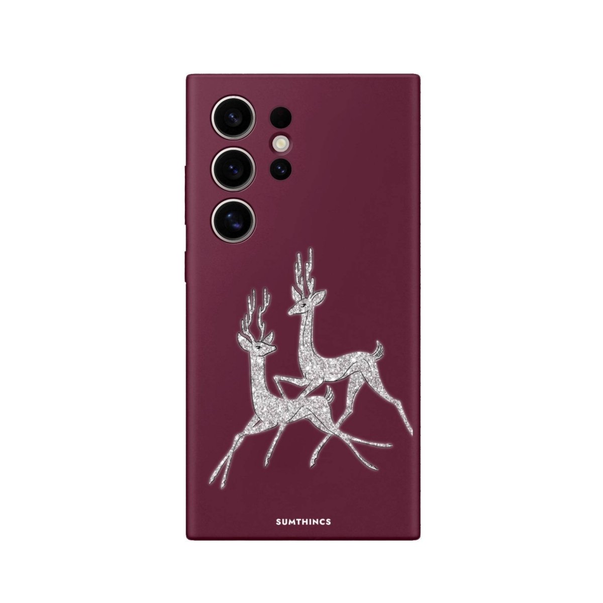 Samsung S25 Ultra Disco Deers Premium Telefon Kılıfı Bordo - SUMTHINCS