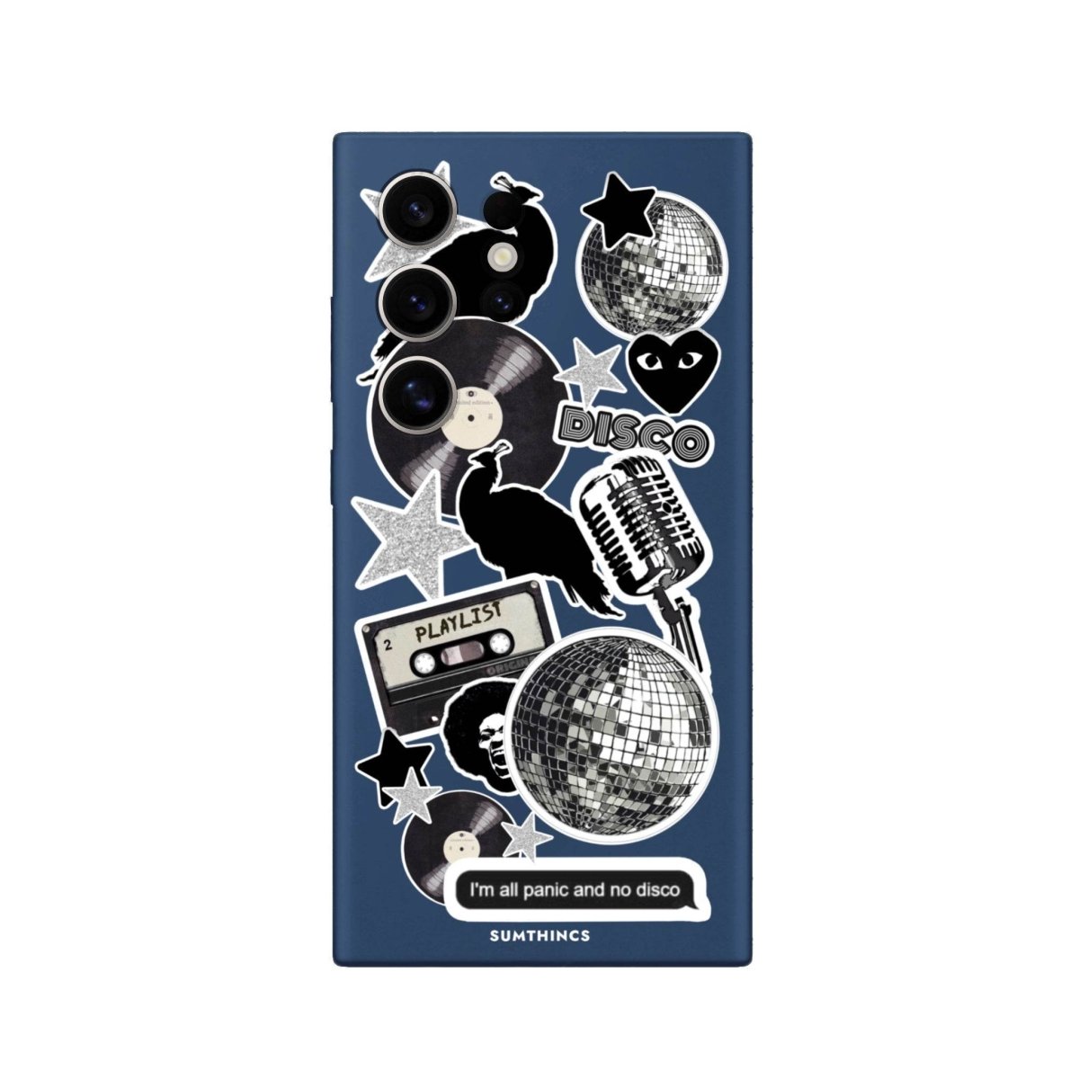 Samsung S25 Ultra Disco Stickers Premium Telefon Kılıfı Pasifik Mavi - SUMTHINCS