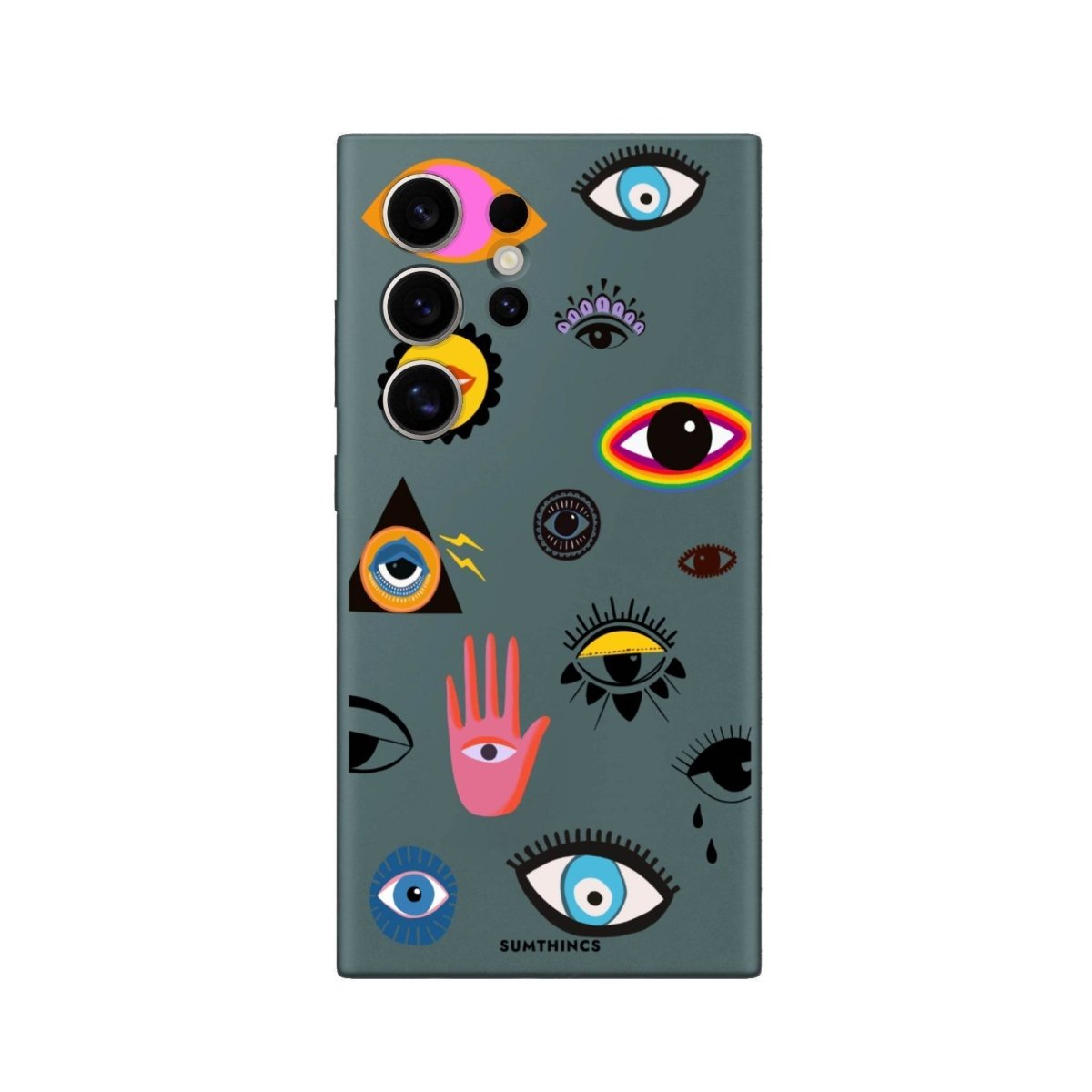 Samsung S25 Ultra Eye Stickers Premium Telefon Kılıfı Kaktüs Yeşili - SUMTHINCS