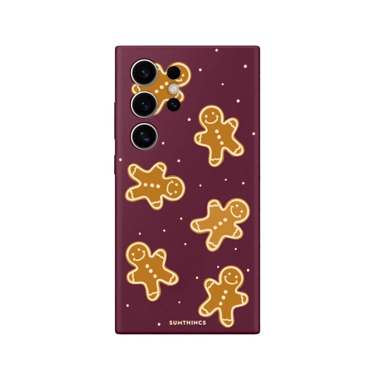 Samsung S25 Ultra Gingerbread Man Premium Telefon Kılıfı Bordo - SUMTHINCS