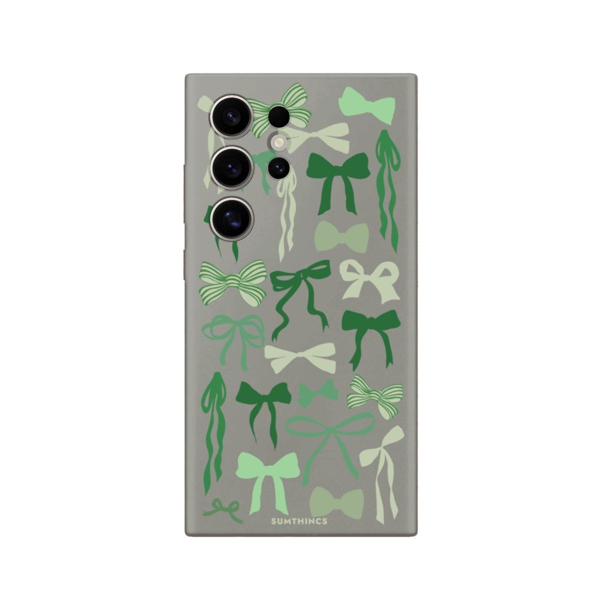 Samsung S25 Ultra Green Garland Premium Telefon Kılıfı Gri - SUMTHINCS