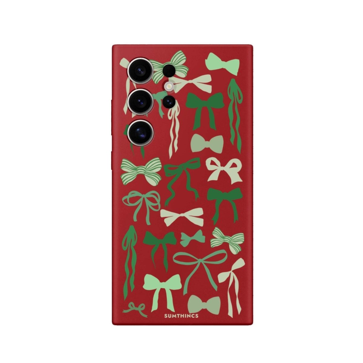 Samsung S25 Ultra Green Garland Premium Telefon Kılıfı Kırmızı - SUMTHINCS