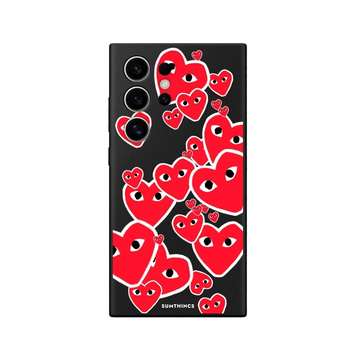 Samsung S25 Ultra Hearts Premium Telefon Kılıfı Siyah - SUMTHINCS