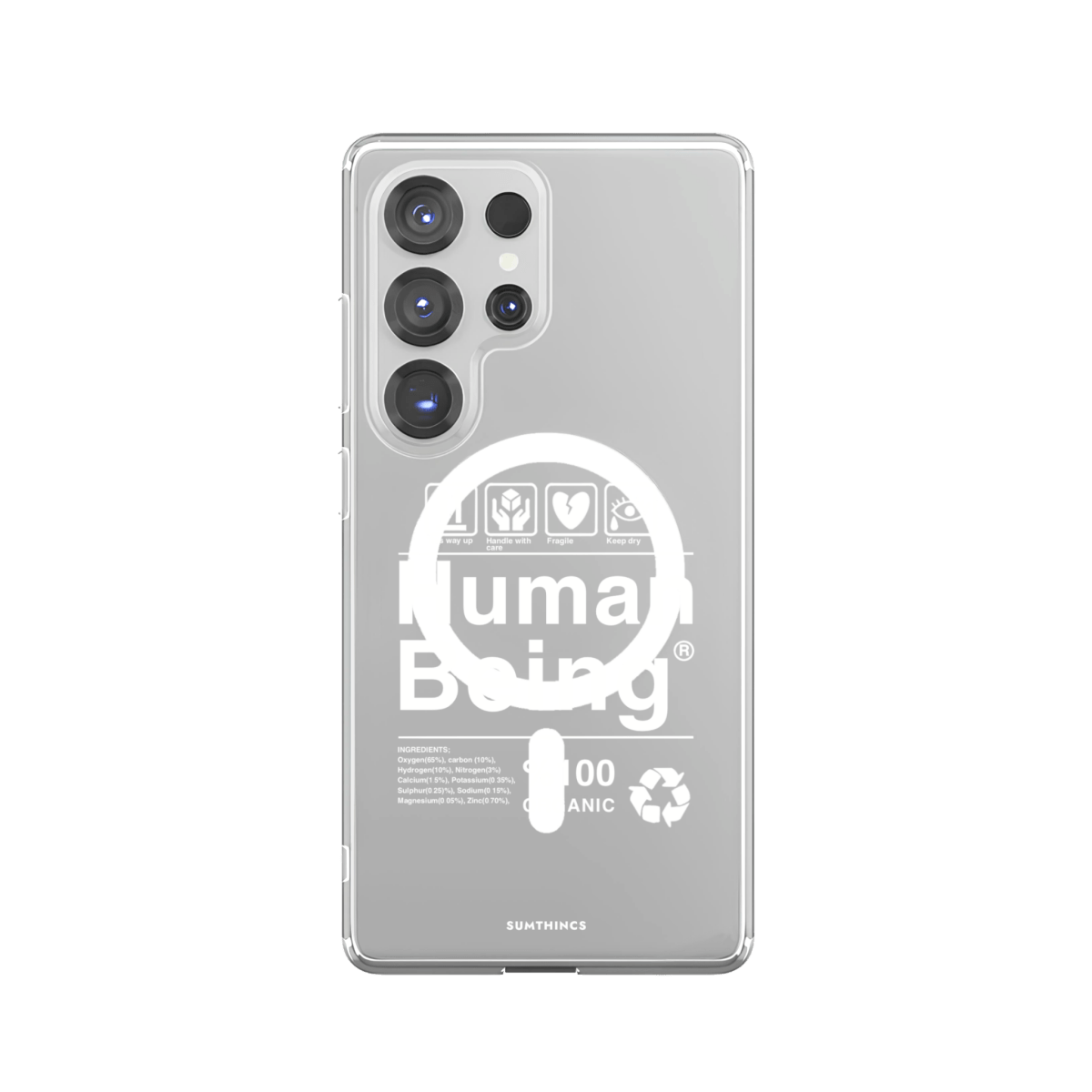 Samsung S25 Ultra Human Being Clear Magsafe Şeffaf Telefon Kılıfı - SUMTHINCS