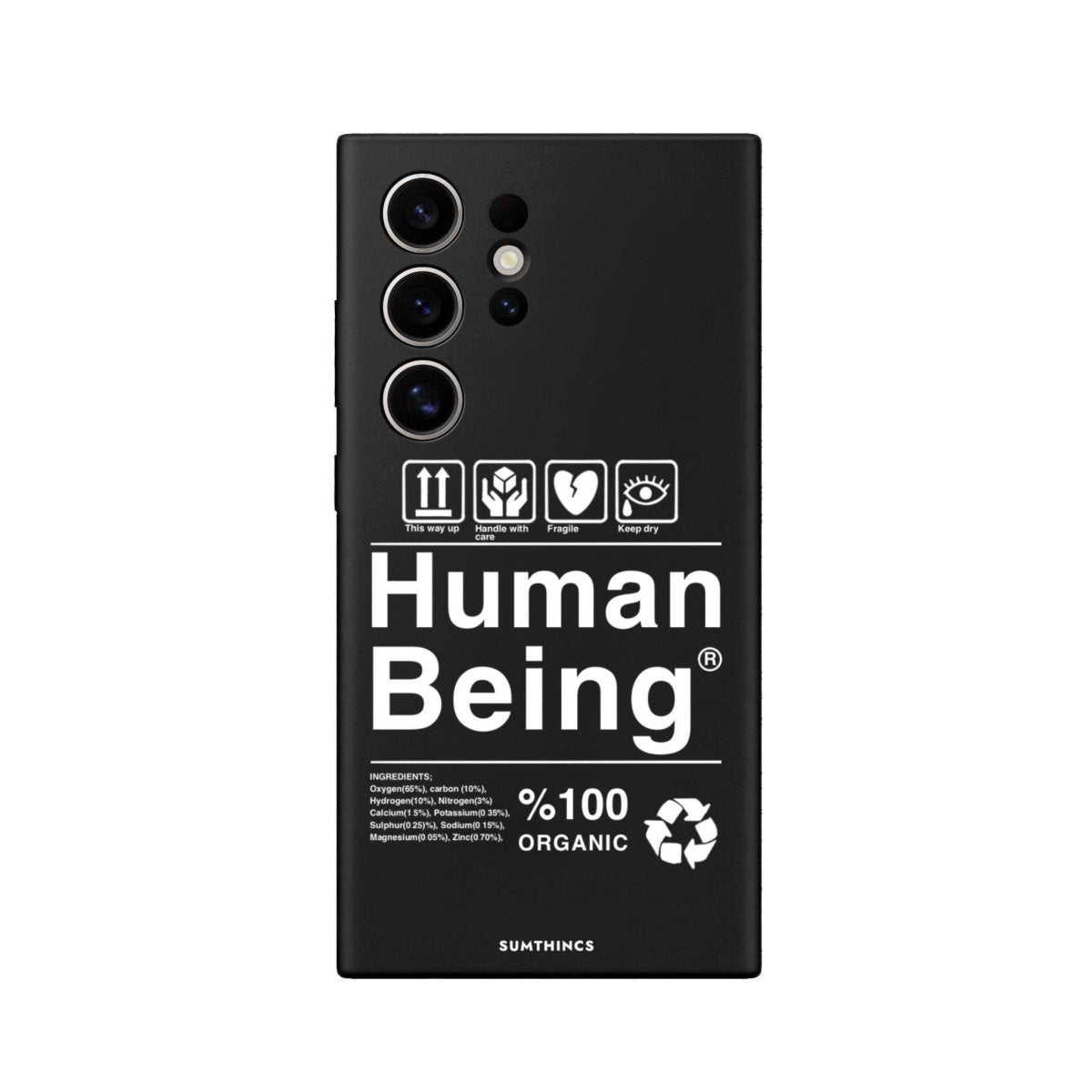 Samsung S25 Ultra Human Being Premium Telefon Kılıfı Siyah - SUMTHINCS