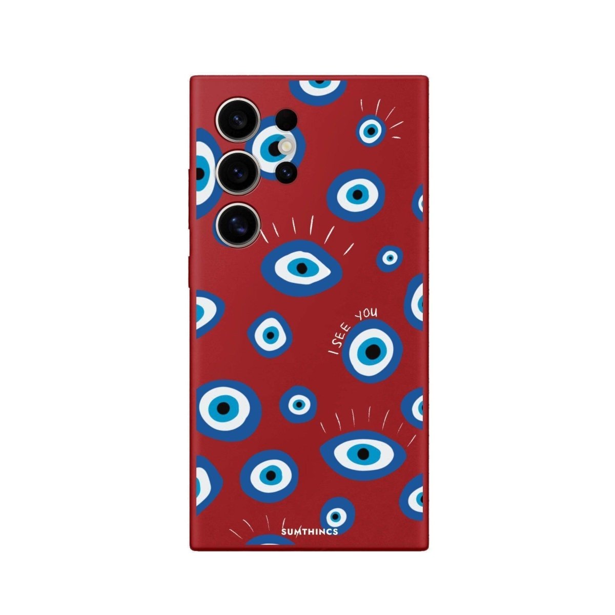 Samsung S25 Ultra I See You Premium Telefon Kılıfı Kırmızı - SUMTHINCS