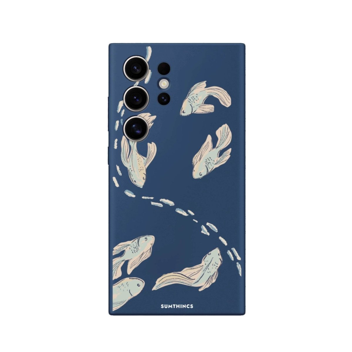 Samsung S25 Ultra Koi Fish Premium Telefon Kılıfı Pasifik Mavi - SUMTHINCS