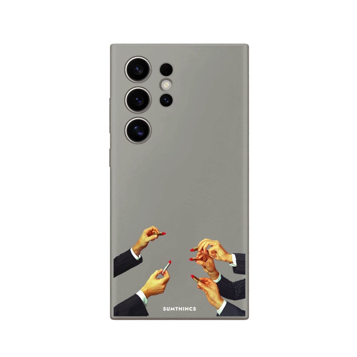 Samsung S25 Ultra Lipstick Premium Telefon Kılıfı Gri - SUMTHINCS