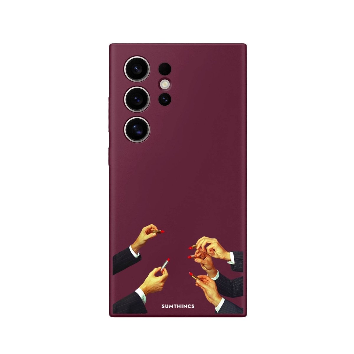 Samsung S25 Ultra Lipstick Premium Telefon Kılıfı Bordo - SUMTHINCS
