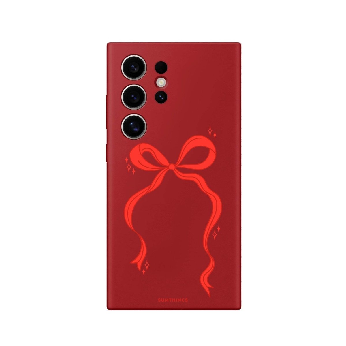 Samsung S25 Ultra Red Bow Premium Telefon Kılıfı Kırmızı - SUMTHINCS