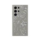 Samsung S25 Ultra Silver Doodles Premium Telefon Kılıfı - SUMTHINCS
