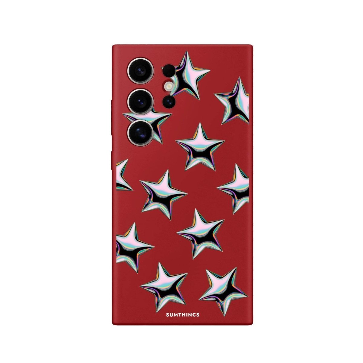 Samsung S25 Ultra Stars Premium Telefon Kılıfı Kırmızı - SUMTHINCS