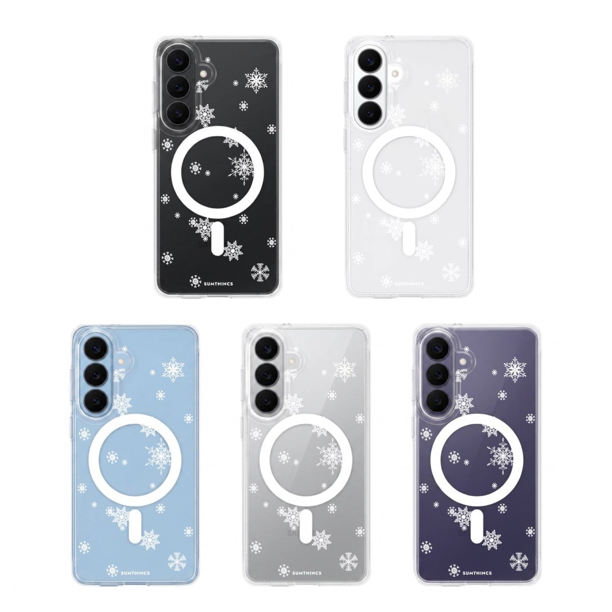 Samsung Snowflakes Clear Magsafe Telefon Kılıfı - Sumthincs