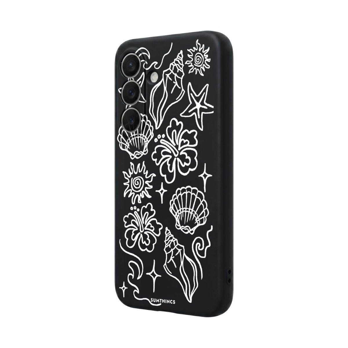 Samsung Summer Sketch Premium Telefon Kılıfı Gri - Sumthincs