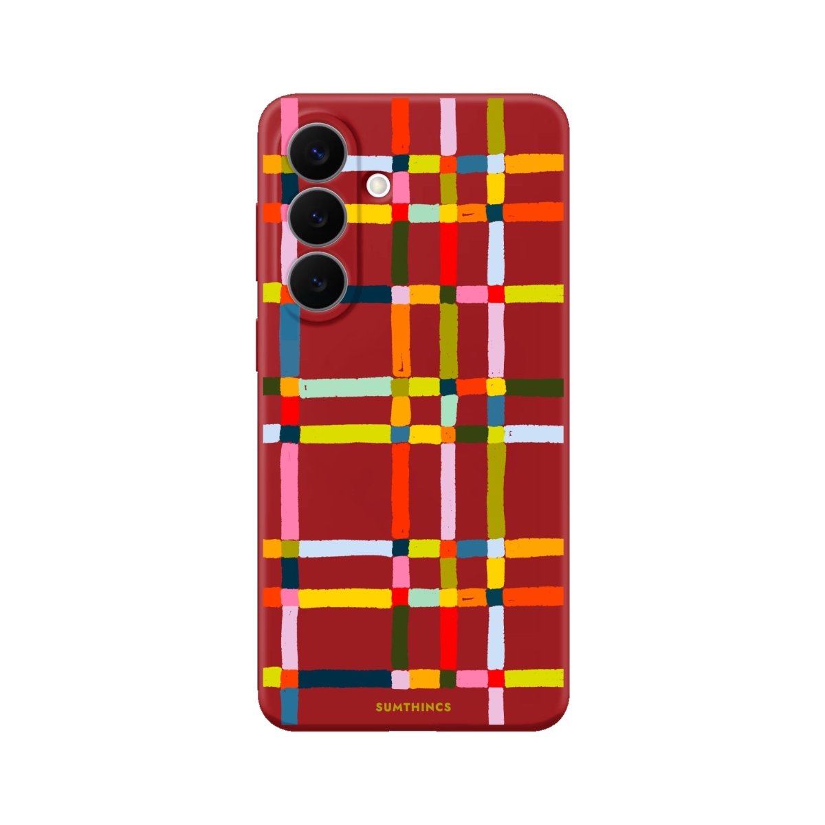 Samsung Sunny Stripes Premium Telefon Kılıfı Kırmızı - Sumthincs