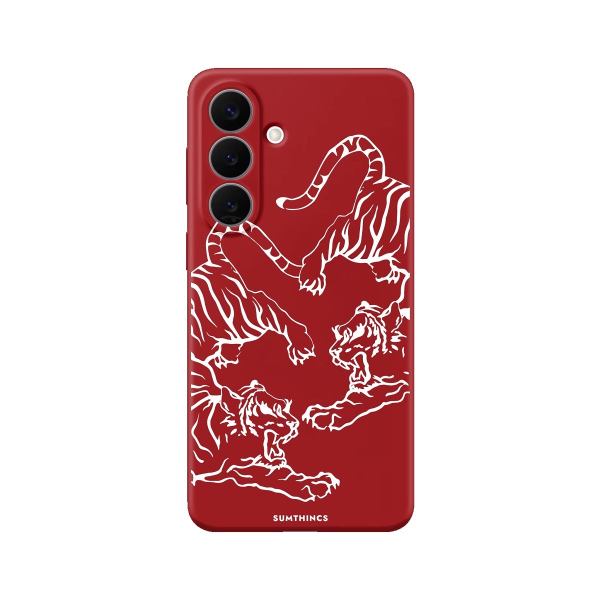 Samsung Tigers Premium Telefon Kılıfı Kırmızı - Sumthincs